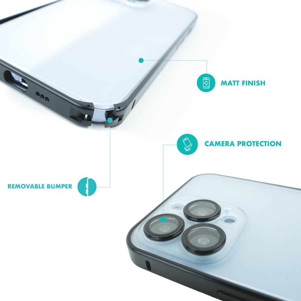 ShieldCase® ShieldCase iPhone 13 Pro Max Quadratische Metallic-Hülle (Schwarz) ShieldCase® ShieldCase iPhone 13 Pro Max Quadratische Metallic-Hülle (Schwarz)