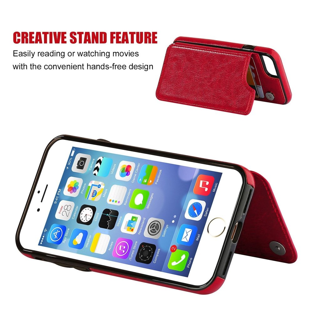 ShieldCase® ShieldCase iPhone SE 2020 Wallet Case  (Rot) ShieldCase® ShieldCase iPhone SE 2020 Wallet Case  (Rot)