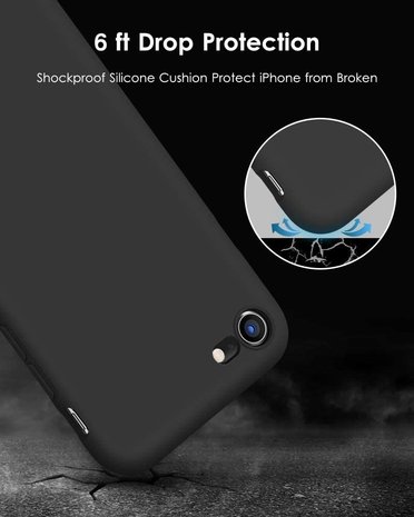 ShieldCase® Shieldcase Silikonhülle mit Kameraschutz iPhone SE 2020 (Schwarz) ShieldCase® Shieldcase Silikonhülle mit Kameraschutz iPhone SE 2020 (Schwarz)