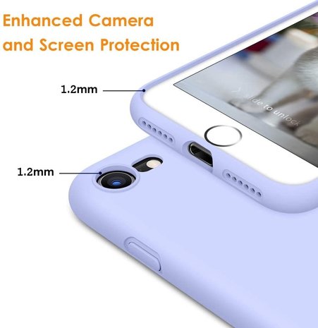 ShieldCase® Shieldcase Silikonhülle mit Kameraschutz iPhone SE 2020 (Lila) ShieldCase® Shieldcase Silikonhülle mit Kameraschutz iPhone SE 2020 (Lila)