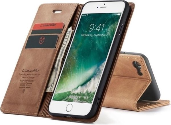 ShieldCase® CaseMe Luxus Book Case iPhone SE 2020 (Braun) ShieldCase® CaseMe Luxus Book Case iPhone SE 2020 (Braun)
