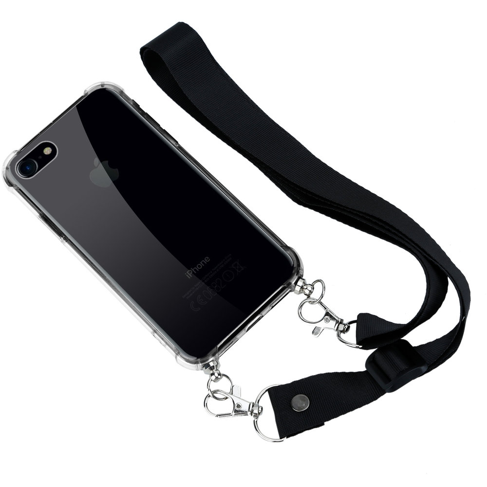 ShieldCase® ShieldCase Shock Case mit Schwarzem Schlüsselband iPhone SE 2020 ShieldCase® ShieldCase Shock Case mit Schwarzem Schlüsselband iPhone SE 2020