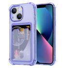 ShieldCase® ShieldCase iPhone 13 TPU Hülle mit Kartenfach (Transparent Lila)
