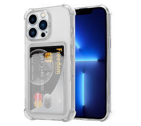 ShieldCase® iPhone 13 Pro TPU Hülle mit Kartenfach (Transparent)
