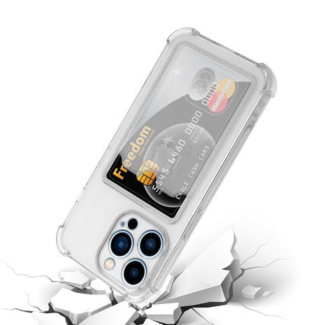 ShieldCase® ShieldCase iPhone 13 Pro TPU Hülle mit Kartenfach (Transparent)  ShieldCase® ShieldCase iPhone 13 Pro TPU Hülle mit Kartenfach (Transparent)