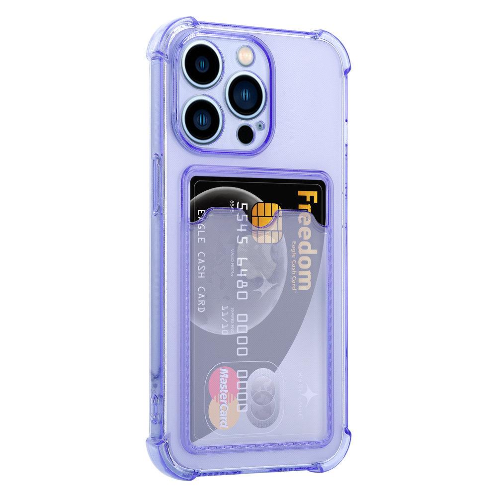 ShieldCase® ShieldCase iPhone 13 Pro TPU Hülle mit Kartenfach (Transparent Lila) ShieldCase® ShieldCase iPhone 13 Pro TPU Hülle mit Kartenfach (Transparent Lila)