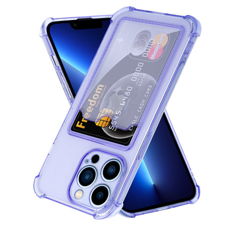 ShieldCase® ShieldCase iPhone 13 Pro TPU Hülle mit Kartenfach (Transparent Lila) ShieldCase® ShieldCase iPhone 13 Pro TPU Hülle mit Kartenfach (Transparent Lila)