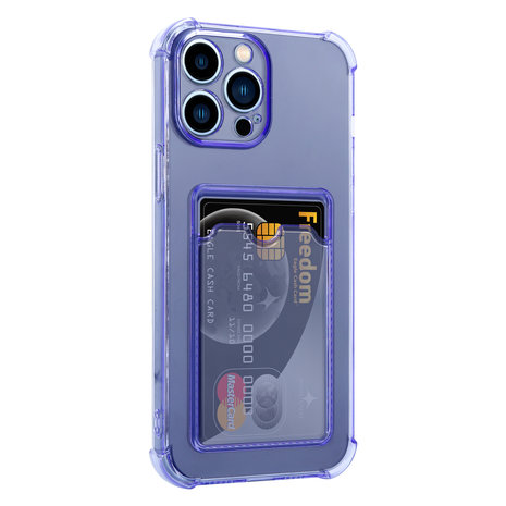 ShieldCase® ShieldCase iPhone 13 Pro Max TPU-Hülle mit Kartenfach (Transparent Lila) ShieldCase® ShieldCase iPhone 13 Pro Max TPU-Hülle mit Kartenfach (Transparent Lila)