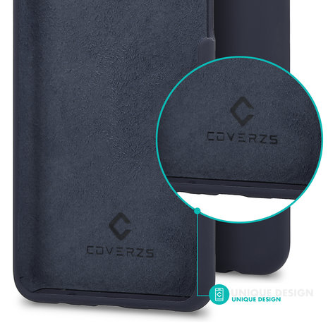 Coverzs Coverzs Luxus Liquid Silikon Hülle Samsung Galaxy A52s (Dunkelblau) Coverzs Coverzs Luxus Liquid Silikon Hülle Samsung Galaxy A52s (Dunkelblau)