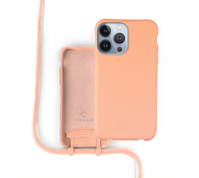 Coverzs Silikonhülle mit Band iPhone 13 Pro (Orange) Coverzs Silikonhülle mit Band iPhone 13 Pro (Orange)