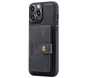 ShieldCase® Stehendes Portemonnaie aus Leder für iPhone 13 Pro (Schwarz)