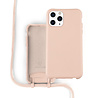 Coverzs Coverzs Silikon Case mit Band iPhone (Rosa) - Name + Name - Vertikal Coverzs Coverzs Silikon Case mit Band iPhone (Rosa) - Name + Name - Vertikal