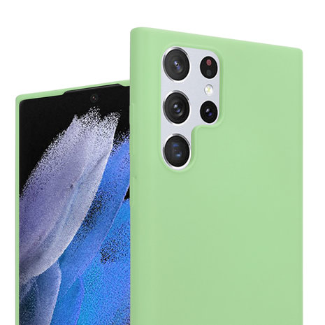ShieldCase® Shieldcase Samsung Galaxy S22 Ultra Silikonhülle (Hellgrün) ShieldCase® Shieldcase Samsung Galaxy S22 Ultra Silikonhülle (Hellgrün)