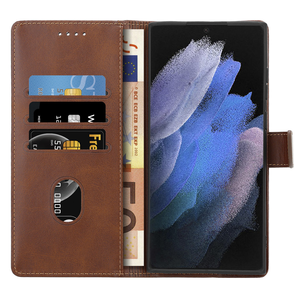 ShieldCase® Shieldcase Samsung Galaxy S22 Ultra Wallet Case (Braun) ShieldCase® Shieldcase Samsung Galaxy S22 Ultra Wallet Case (Braun)