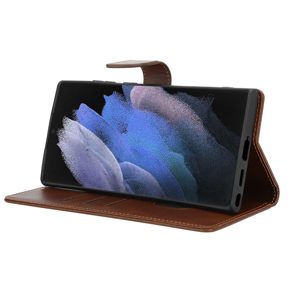 ShieldCase® Shieldcase Samsung Galaxy S22 Ultra Wallet Case (Braun) ShieldCase® Shieldcase Samsung Galaxy S22 Ultra Wallet Case (Braun)