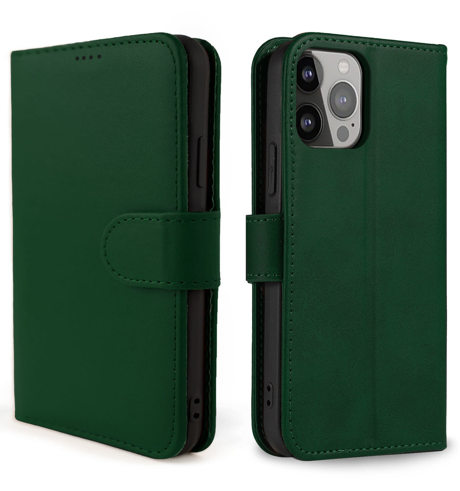 Coverzs Coverzs iPhone 13 Pro Bookcase Case (Grün) Coverzs Coverzs iPhone 13 Pro Bookcase Case (Grün)