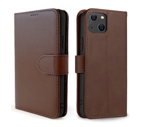 Coverzs iphone 13 Mini Bookcase Cover (Braun)