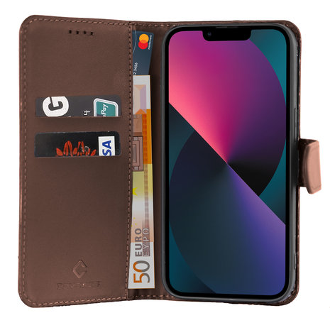Coverzs Coverzs iPhone 13 Mini Bookcase Cover (Braun) Coverzs Coverzs iPhone 13 Mini Bookcase Cover (Braun)