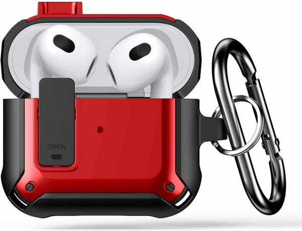 ShieldCase® Shieldcase Airpods 3 TPU / PC stoßfeste Hülle (Schwarz/Rot) ShieldCase® Shieldcase Airpods 3 TPU / PC stoßfeste Hülle (Schwarz/Rot)