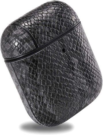 ShieldCase® Shieldcase Schuldig Grau Apple Airpods Hülle mit Schlangenmuster (Dunkelgrau) ShieldCase® Shieldcase Schuldig Grau Apple Airpods Hülle mit Schlangenmuster (Dunkelgrau)