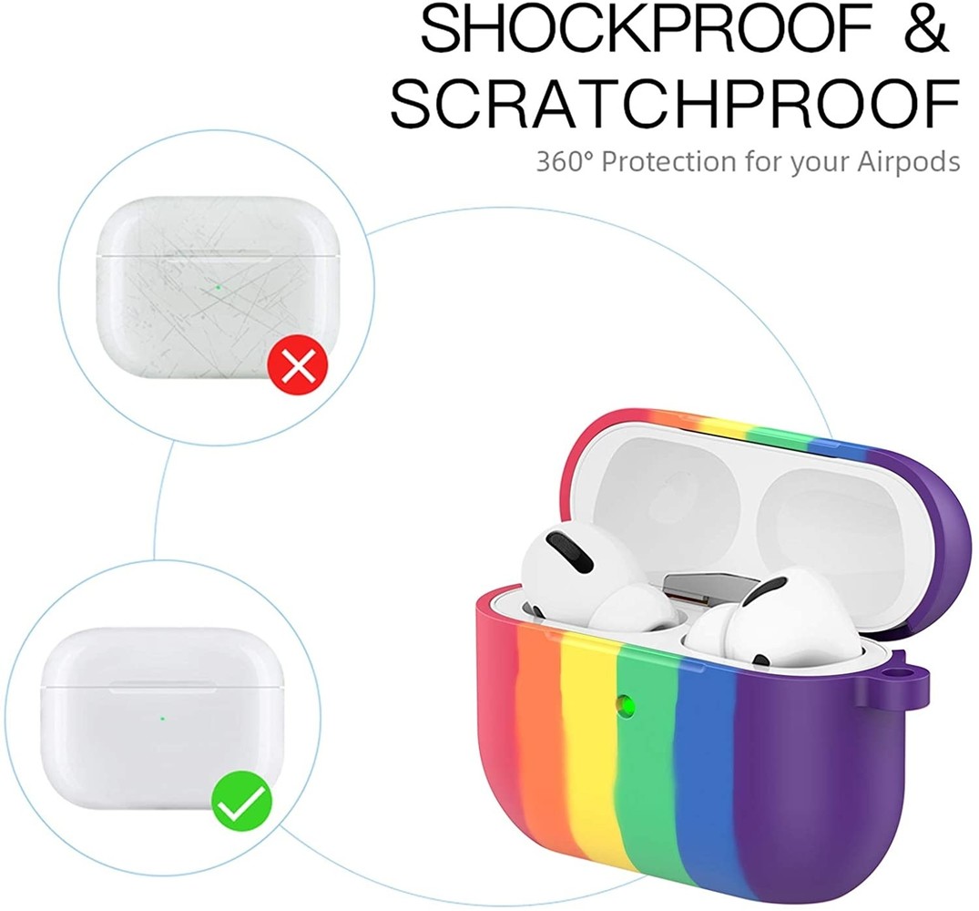 ShieldCase® Shieldcase Rainbow Apple Airpods Pro Hülle (Mehrfarbig) ShieldCase® Shieldcase Rainbow Apple Airpods Pro Hülle (Mehrfarbig)