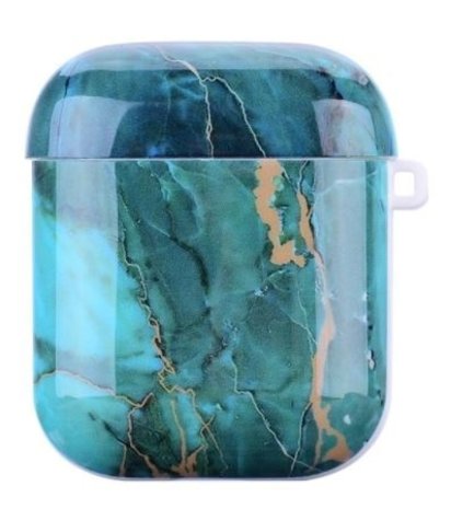 ShieldCase® Shieldcase Glossy Green Marble Airpods Hülle (Grün) ShieldCase® Shieldcase Glossy Green Marble Airpods Hülle (Grün)