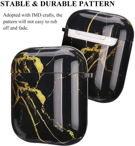 ShieldCase® Shieldcase Airpods Hülle Schwarzem Marmor (Schwarz) ShieldCase® Shieldcase Airpods Hülle Schwarzem Marmor (Schwarz)