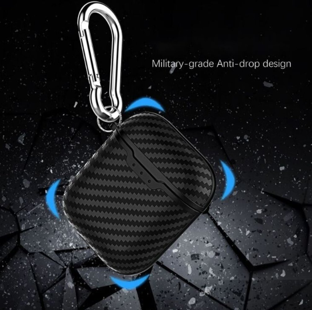 ShieldCase® Shieldcase Schwarzer Streifen Airpods Hülle (Schwarz)