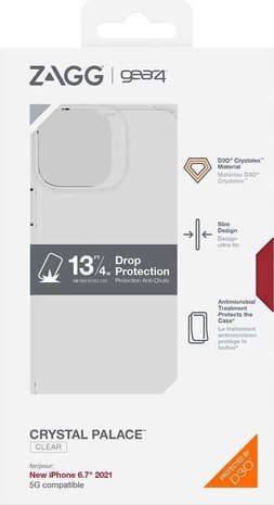 Zagg Gear4 Crystal Palace iPhone 13 Pro Max Hülle Durchsichtig