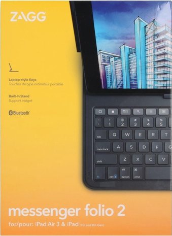 Zagg Zagg Messenger Folio 2 iPad-Tastaturabdeckung Grau Zagg Zagg Messenger Folio 2 iPad-Tastaturabdeckung Grau