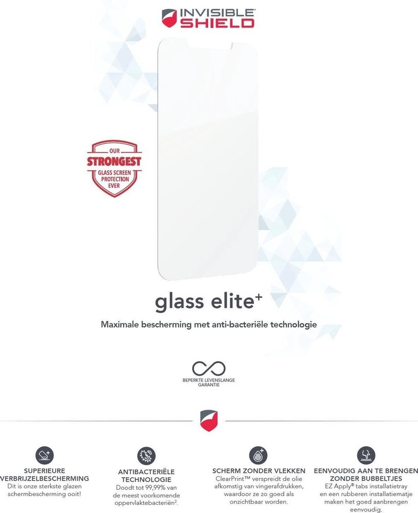 Zagg InvisibleShield Glass Elite+ iPhone 12 / 12 Pro / 11 / Xr Displayschutz Zagg InvisibleShield Glass Elite+ iPhone 12 / 12 Pro / 11 / Xr Displayschutz