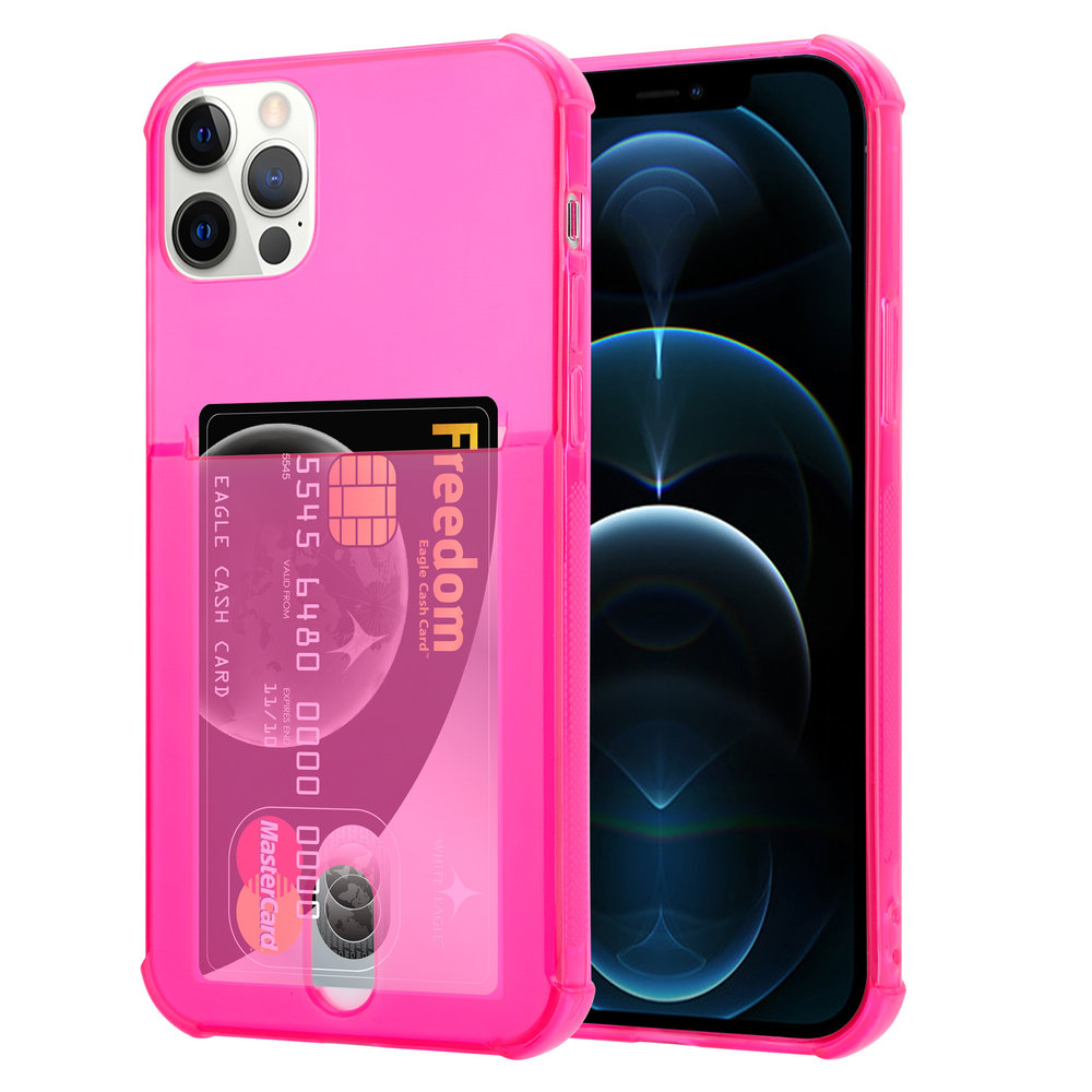ShieldCase® ShieldCase Shock Case mit Kartenhalter iPhone 12 Pro Max - 6,7 Zoll - Rosa