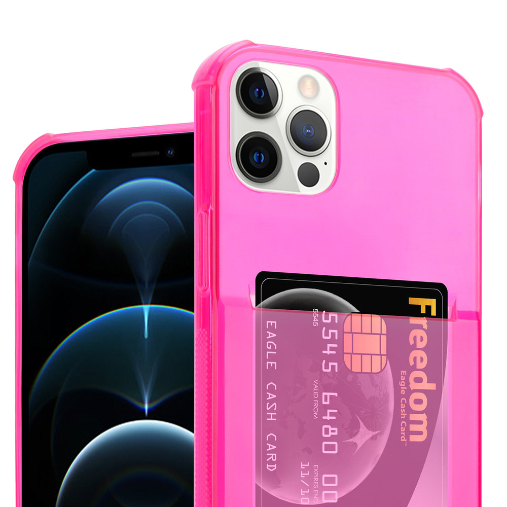 ShieldCase® ShieldCase Shock Case mit Kartenhalter iPhone 12 Pro Max - 6,7 Zoll - Rosa