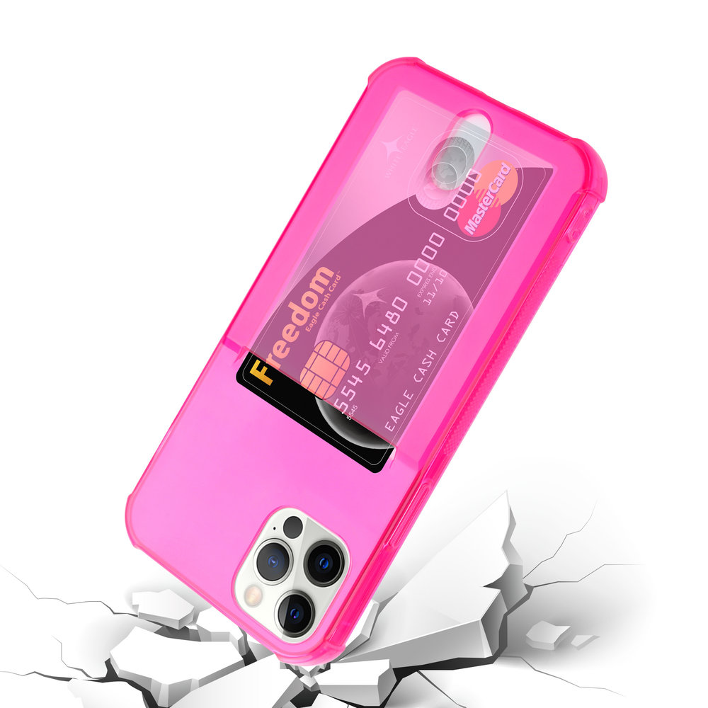 ShieldCase® ShieldCase Shock Case mit Kartenhalter iPhone 12 Pro Max - 6,7 Zoll - Rosa