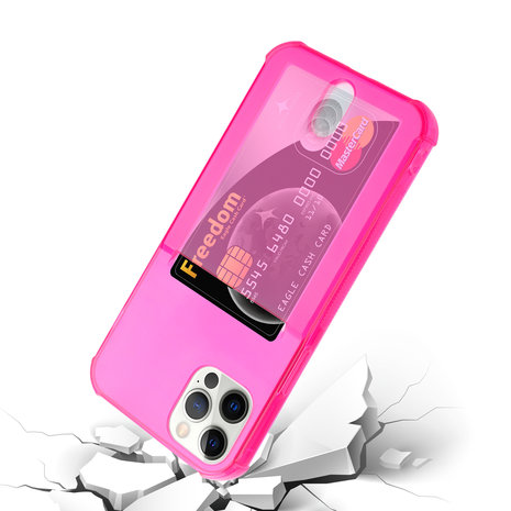 ShieldCase® ShieldCase Shock Case mit Kartenhalter iPhone 12 Pro Max - 6,7 Zoll - Rosa