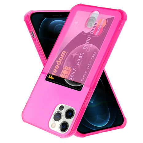 ShieldCase® ShieldCase Shock Case mit Kartenhalter iPhone 12 Pro Max - 6,7 Zoll - Rosa