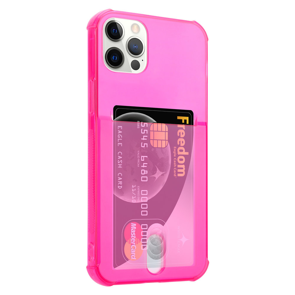 ShieldCase® ShieldCase Shock Case mit Kartenhalter iPhone 12 Pro Max - 6,7 Zoll - Rosa