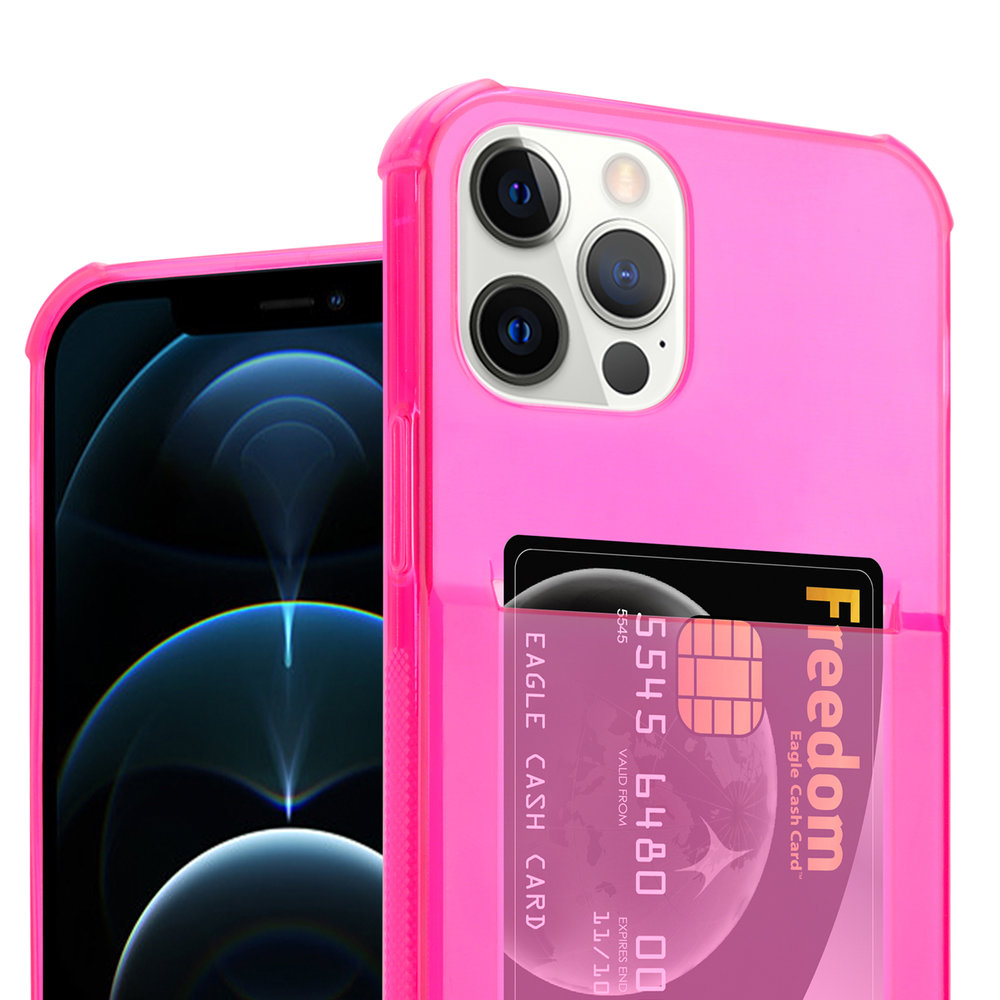 ShieldCase® ShieldCase Shock Case mit Kartenhalter iPhone 12 Pro - 6,1 Zoll - Rosa