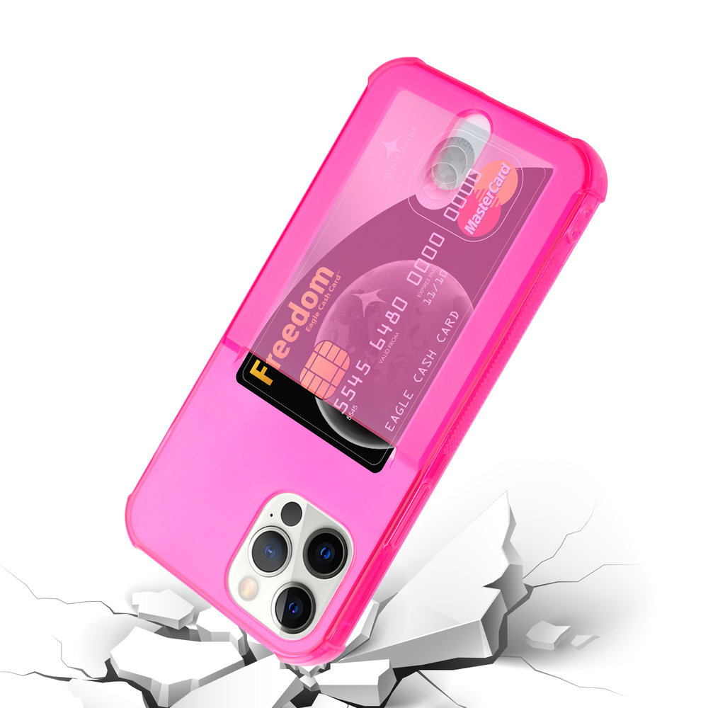 ShieldCase® ShieldCase Shock Case mit Kartenhalter iPhone 12 Pro - 6,1 Zoll - Rosa