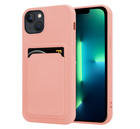 ShieldCase® ShieldCase iPhone 13 Pro Silikonhülle mit Kartenhalter (Rosa)