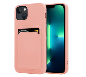 ShieldCase® iPhone 13 Pro Silikonhülle mit Kartenhalter (Rosa)