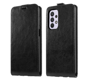 ShieldCase® Samsung Galaxy A33 Klapphülle (Schwarzes Leder)