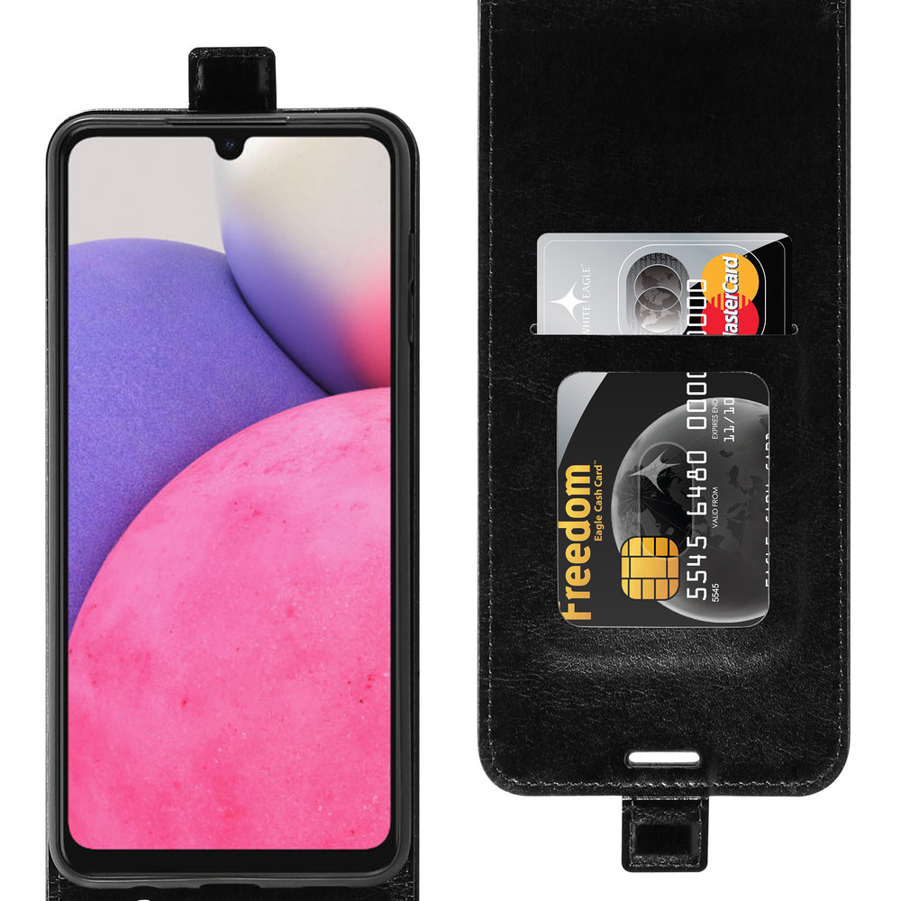 ShieldCase® ShieldCase Samsung Galaxy A33 Klapphülle (Schwarzes Leder) ShieldCase® ShieldCase Samsung Galaxy A33 Klapphülle (Schwarzes Leder)