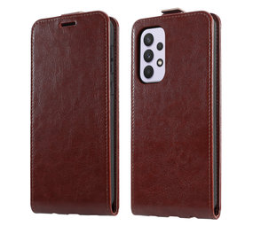 ShieldCase® Samsung Galaxy A33 Klapphülle (braunes Leder)