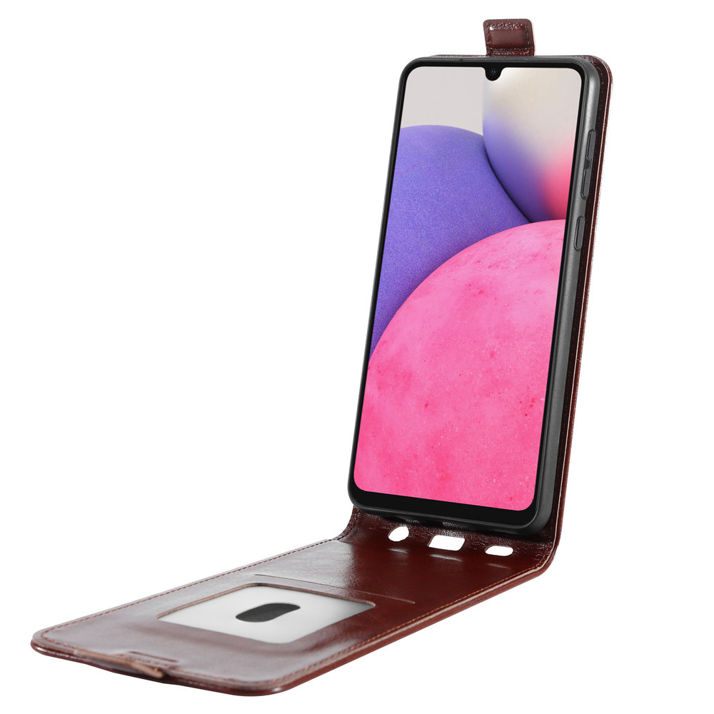 ShieldCase® ShieldCase Samsung Galaxy A33 Klapphülle (braunes Leder)