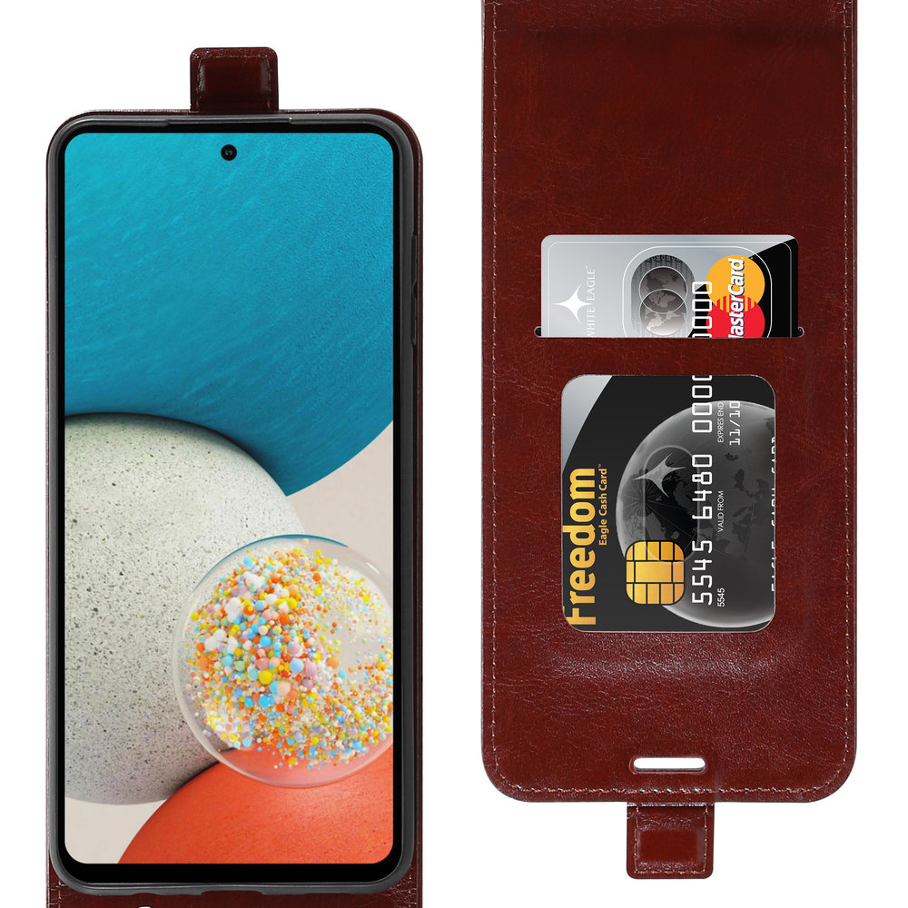 ShieldCase® ShieldCase Samsung Galaxy A53 Klapphülle (braunes Leder)