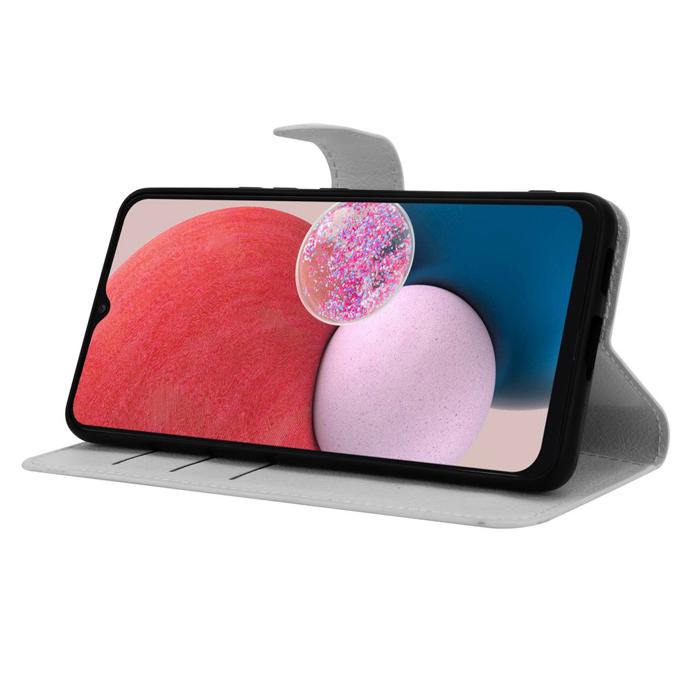 ShieldCase® ShieldCase Samsung Galaxy A13 4G Brieftasche Bücherregal (Weiß) ShieldCase® ShieldCase Samsung Galaxy A13 4G Brieftasche Bücherregal (Weiß)