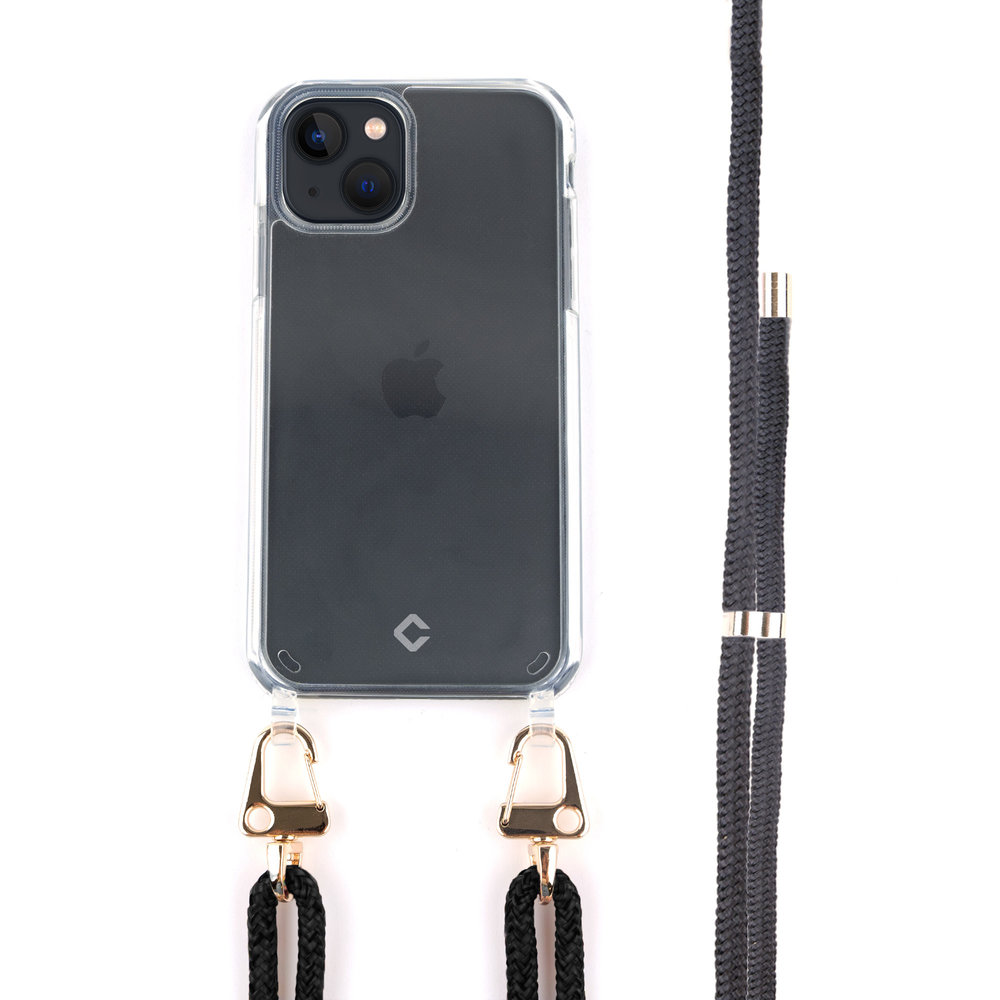 Coverzs Coverzs Transparente Hülle mit Schwarzem Kabel iPhone 13 Mini Coverzs Coverzs Transparente Hülle mit Schwarzem Kabel iPhone 13 Mini