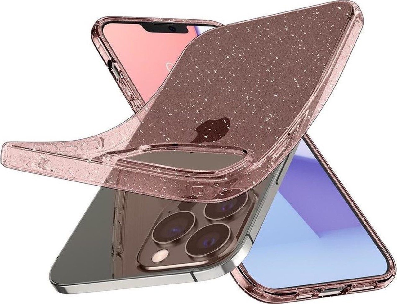 Spigen Spigen iPhone 13 Pro Liquid Glitter Rose Hülle (Rosa)