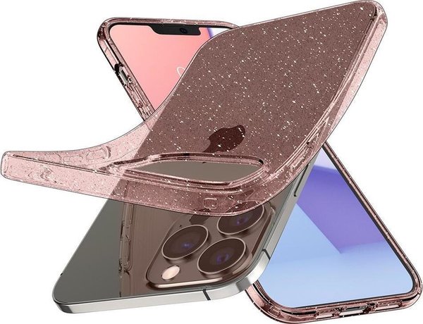 Spigen Spigen iPhone 13 Pro Liquid Glitter Rose Hülle (Rosa)